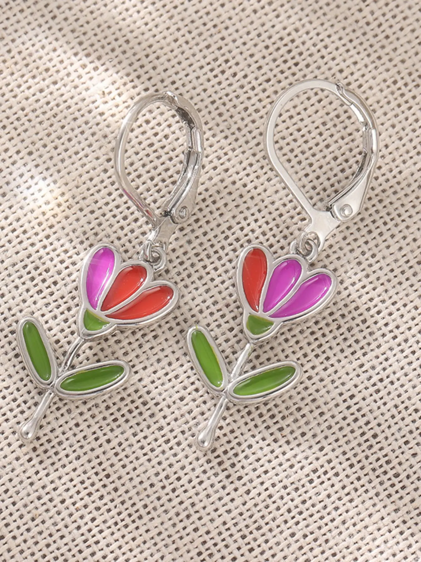 Dainty Tulip Earrings, French Lever Back Design, Sweet & Cute Everyday Jewelry, Fashionable Jewelry Accessories, Fall Trendy Jewelry, Perfect for Daily Wear, Elegant Accessory for Women
