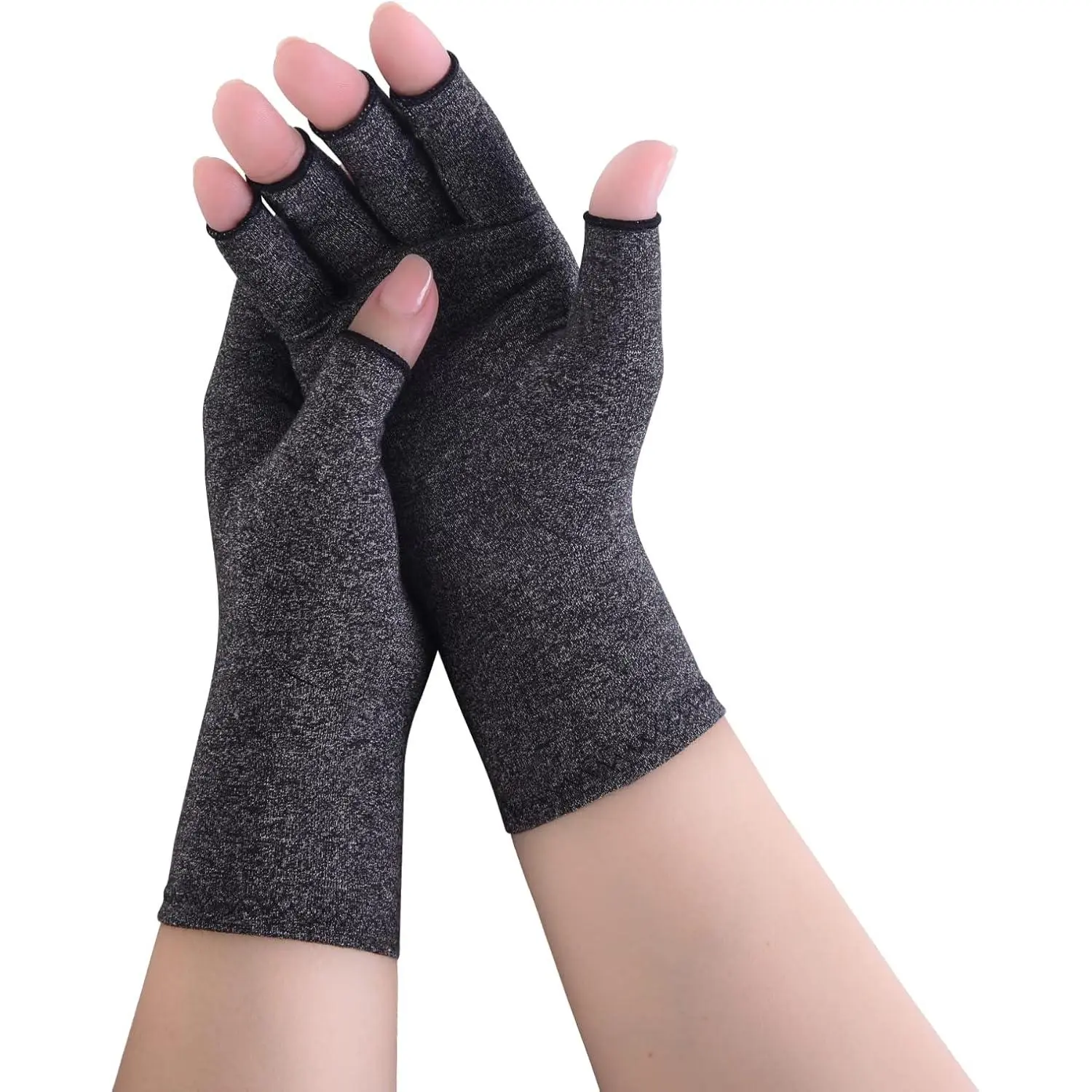 1 Pair Arthritis Gloves  Women Men  Pain,Compression Gloves Fingerless Gloves Hand Pain Relief Raynauds Typing Gaming (Grey,M)