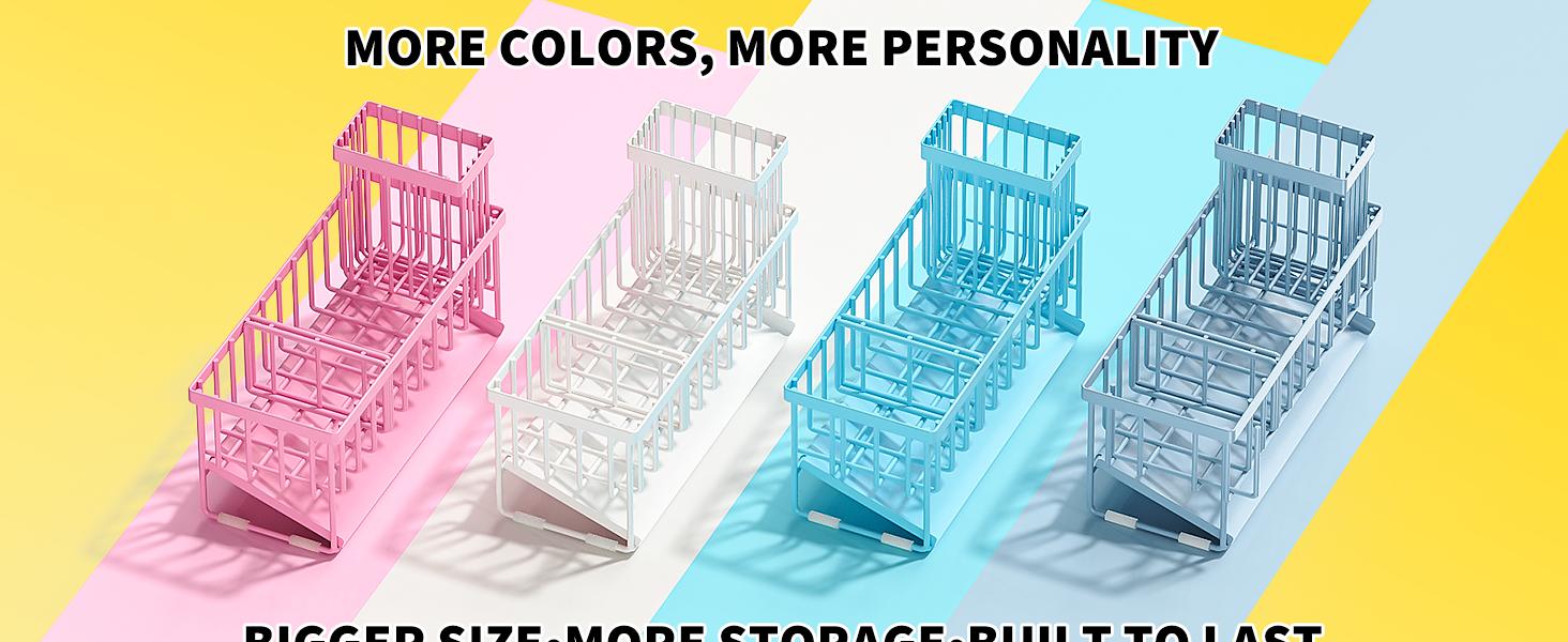 Sink Caddy Sponge Holder for Kitchen with Brush Holder and Stainless Steel Self Drain Tray, Rustproof Kitchen Sink Organizer for Sponge, Soap Dispenser Storage Accessories