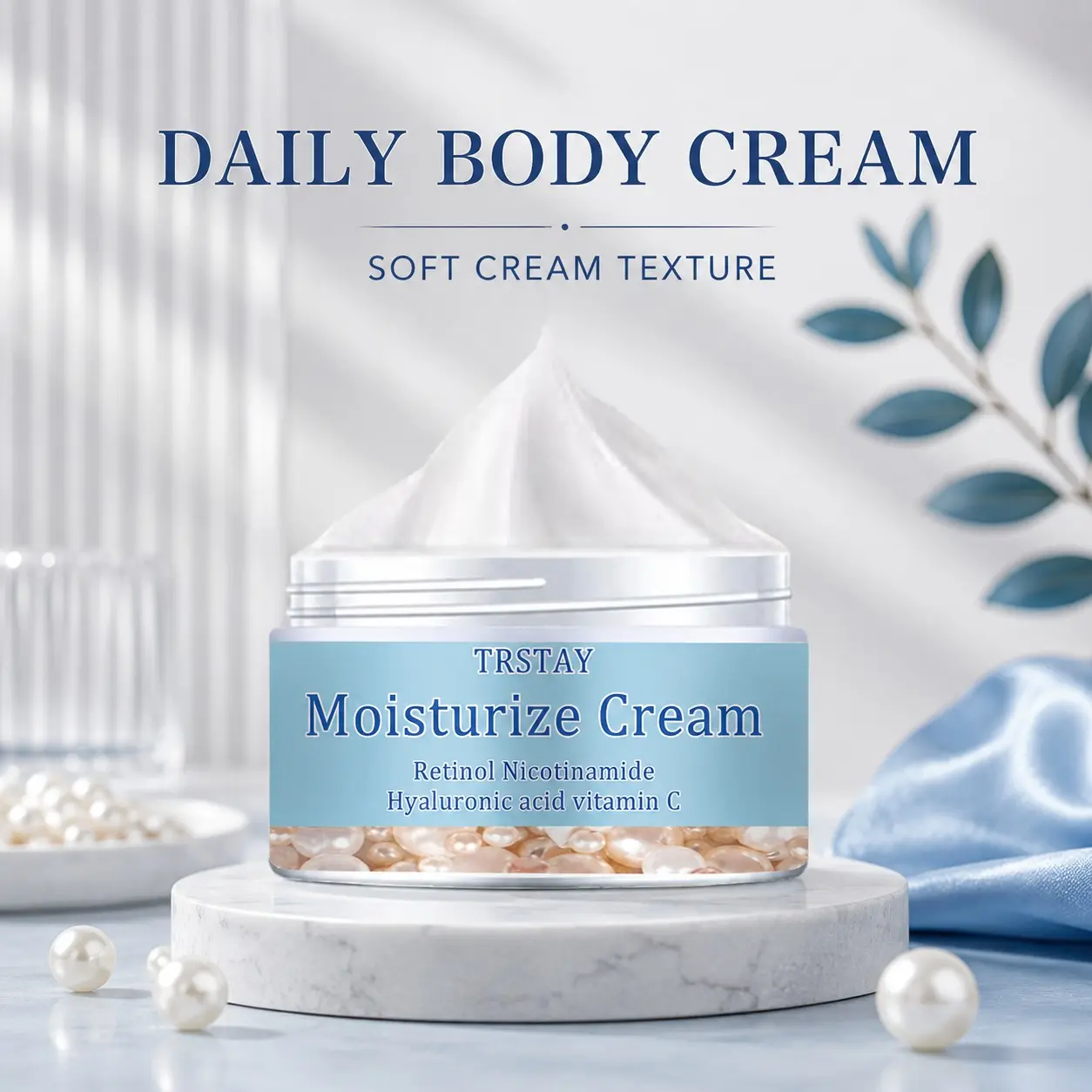 Trstay Vitamin K Retinol Niacinamide VC Aloe Shea Butter Multi-Effect Moisturizing Cream, Hydrating Skincare, Formula