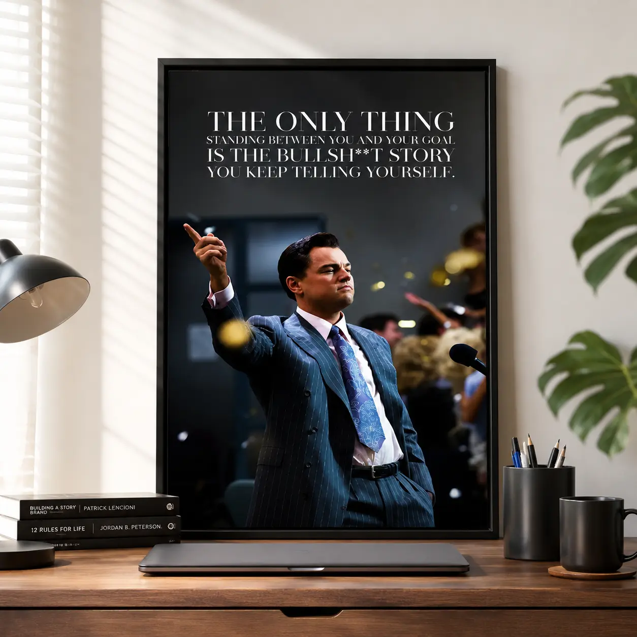 The Wolf of Wall Street - Vintage Wall Street Movie Poster, Finance & Wealth Motivational Wall Art, Office & Bedroom Decor