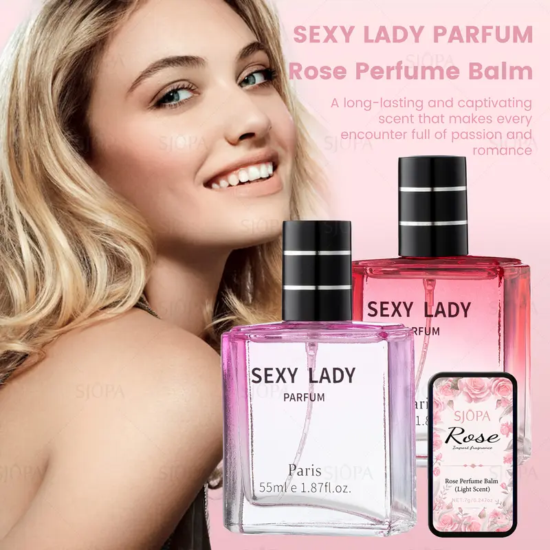 Sjopa Sexy Lady Parfum Rose Perfume Balm 55ml Long Lasting Captivating Fresh Breeze Scent for Unique Elegance
