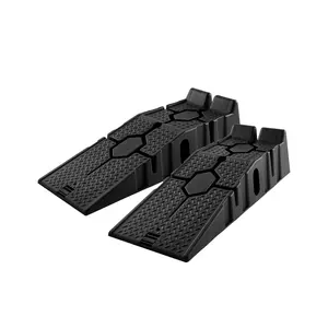 2 Pack Low Profile Plastic Car Service Ramps, Portable Auto Ramps for Oil Change &Vehicle Maintenance, 8.6" Lift Height, 17° Incline, Anti-Slip Base, Stackable with Handles, 6600lbs GVW Capacity
