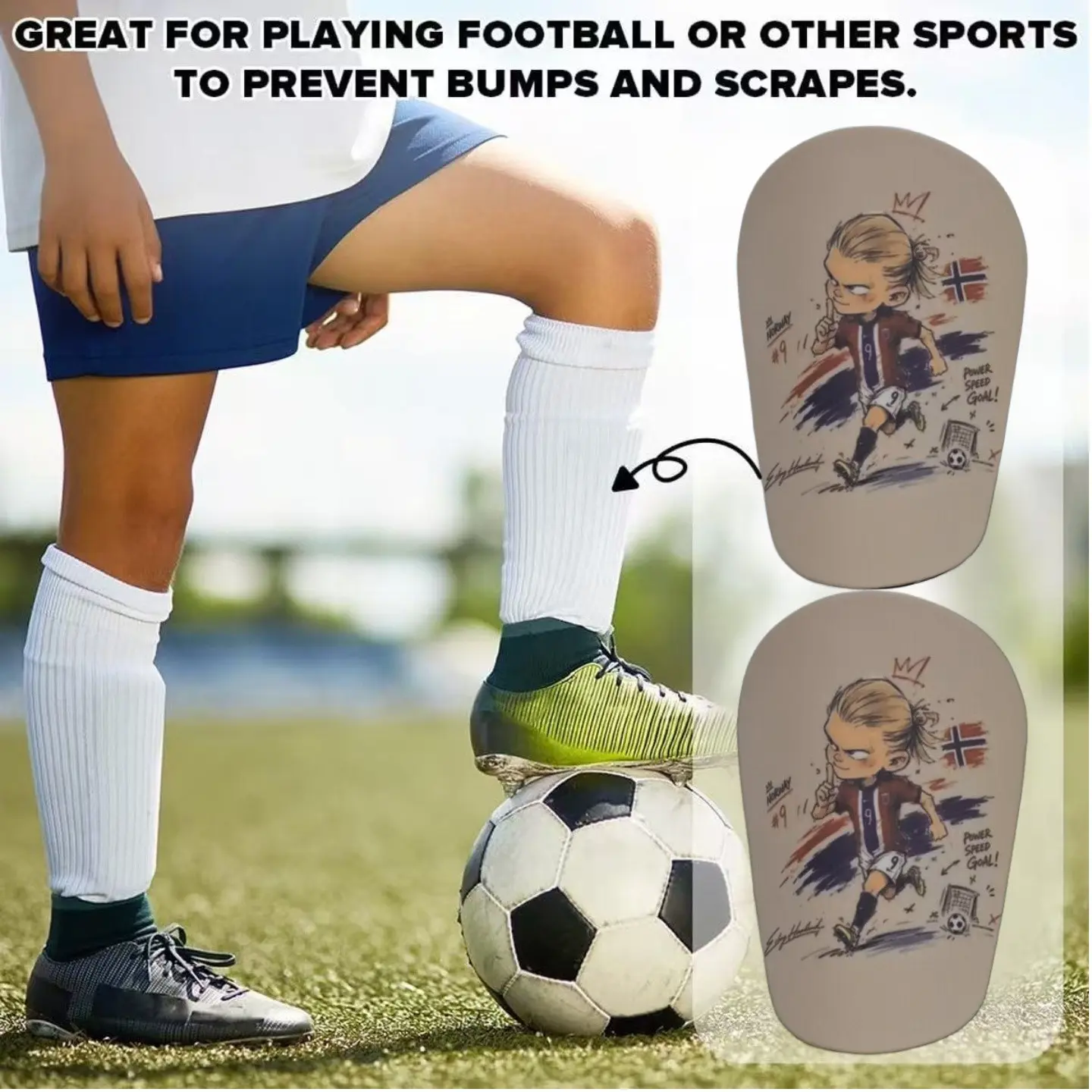 Professional Soccer Shin Guards, Thick Impact Protection, Comfortable Lightweight, Durable Cross Design, Ideal for Training and Matches, Unisex