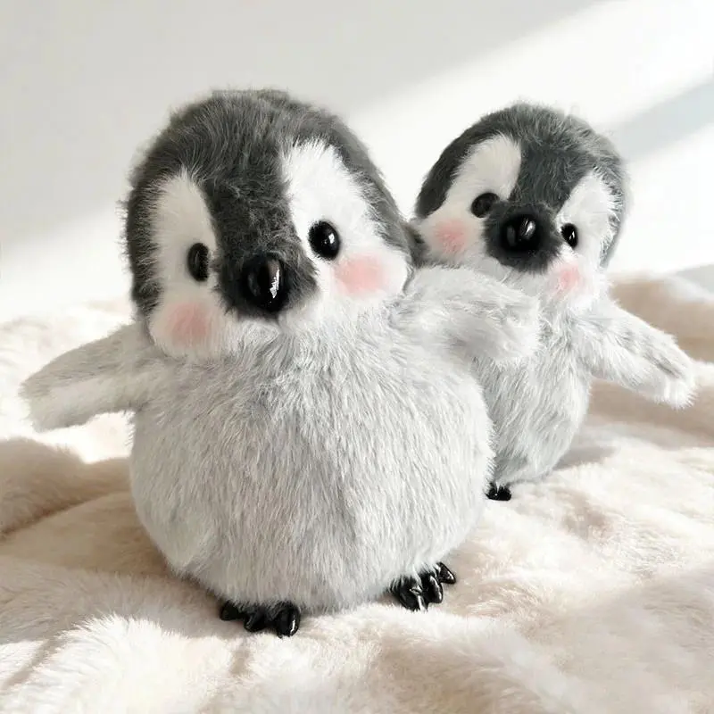 26cm Blush Penguin Plush Toy Soft Grey & White Stuffed Doll Cute Baby Hug Pillow Kids Birthday Gift Home Bedroom Decor