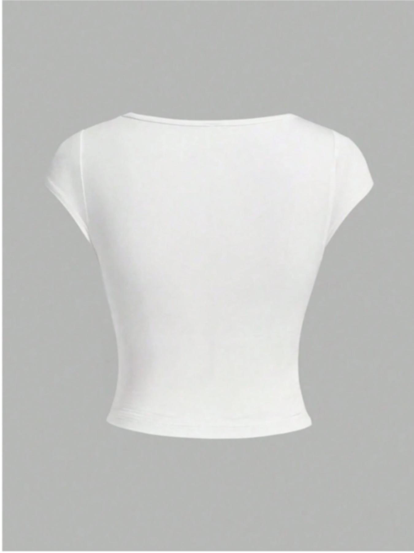 Women's Solid Color Tee, Casual Seamless Sleeveless T-shirt for Summer, Women's Clothing for Daily Wear, Womenswear