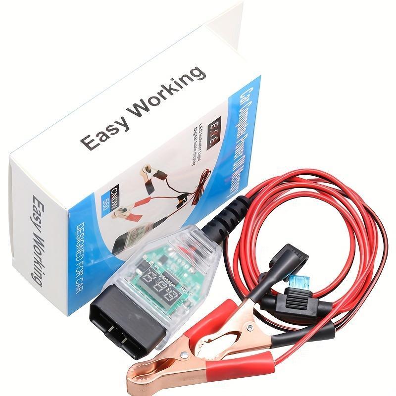 Car Battery Replacement Tool - Keeps Original Vehicle Data, Continuous Power Supply for Onboard Computers, OBD Compatible, Vehicle Data Saving, Continuous Power