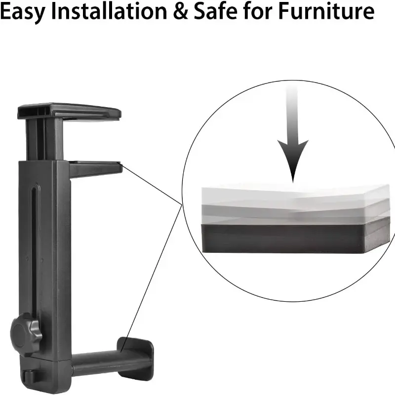 [Heavy-Duty Headphone Stand] 2-in-1 Heavy-Duty Adjustable Headphone Holder Stand & Hanger | Rotating Clamp, Space-Saving Desk Mount with Cable Management