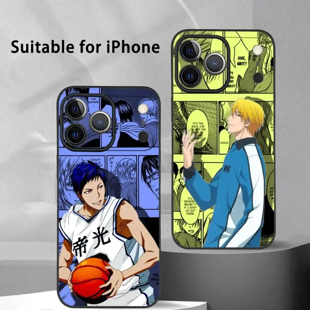 K-Kuroko No BasketS Phone Case For IPhone 17 16 15 14 13 12 11 Pro Max Plus Mini Black Frosted Soft Shell Funda