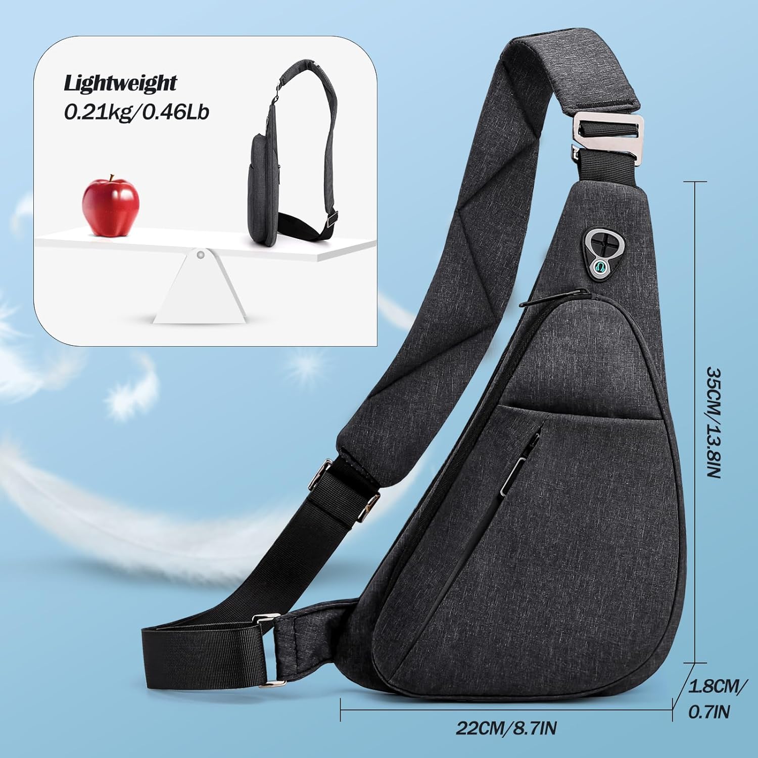 Crossbody Bag Anti- Lightweight Casual Backpack Sling Chest Bag Belt Rucksack for Travel Crossbody Bag Anti- Lightweight Casual Backpack Sling Chest Bag Belt Rucksack for Travel