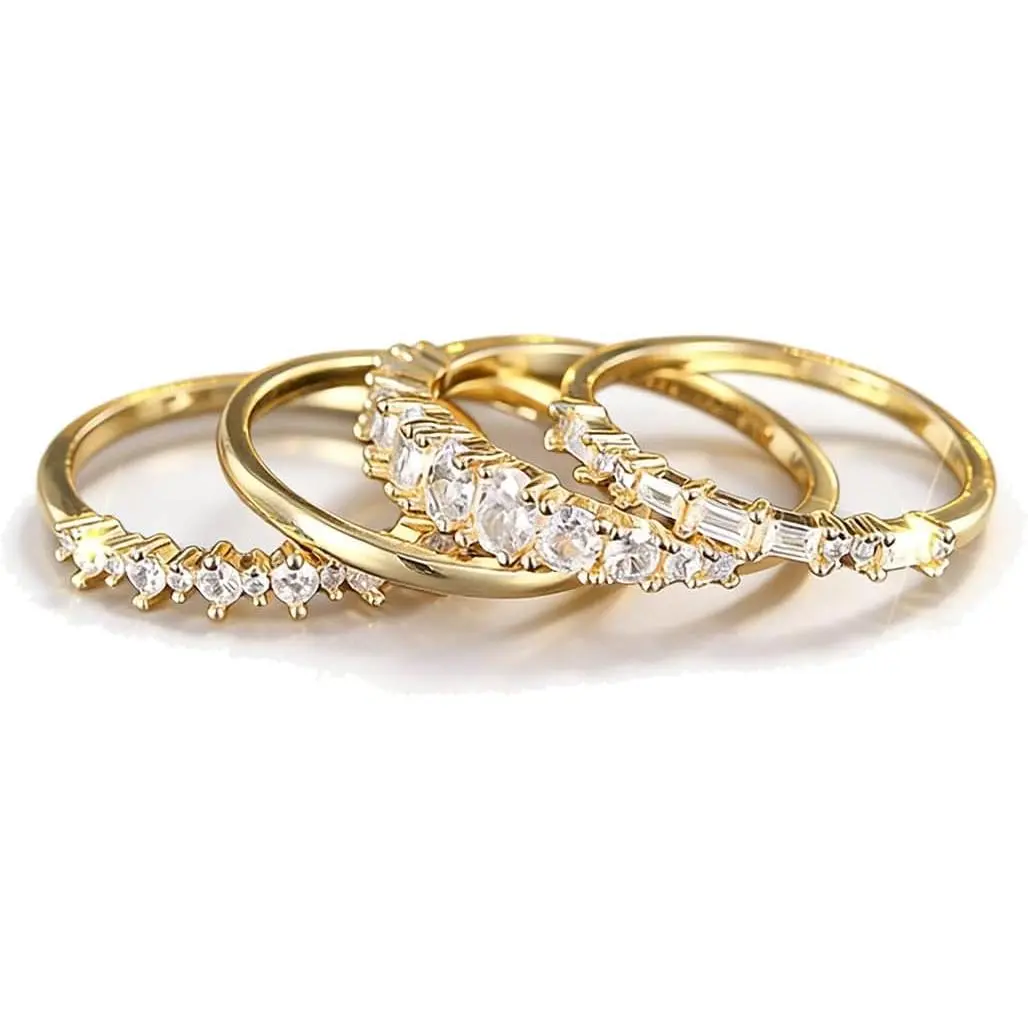 Stackable Rings for Women Non Tarnish Dainty Stacking Ring Set Wedding Bands for Women  Rings Size 6 7 8 9 10
