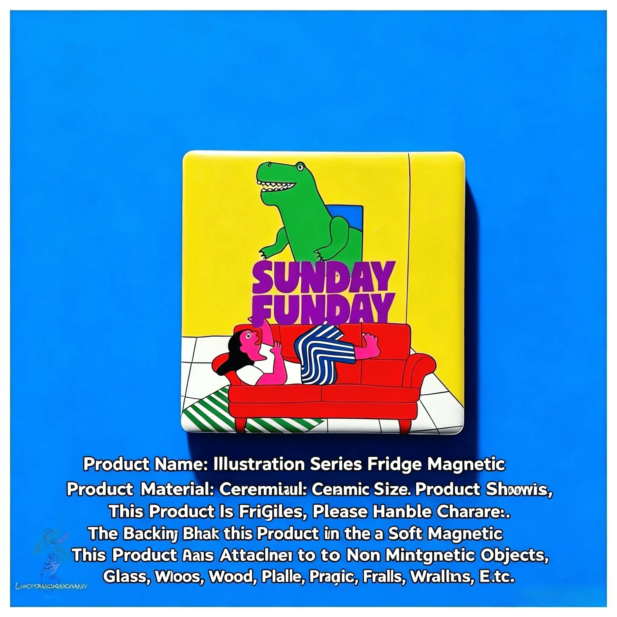 Ceramic Cartoon Character Colorful Magnetic Refrigerator Magnets (Style 1) - Dopamine Home Decor Ornaments, Creative Gift Accessories for Chill Room