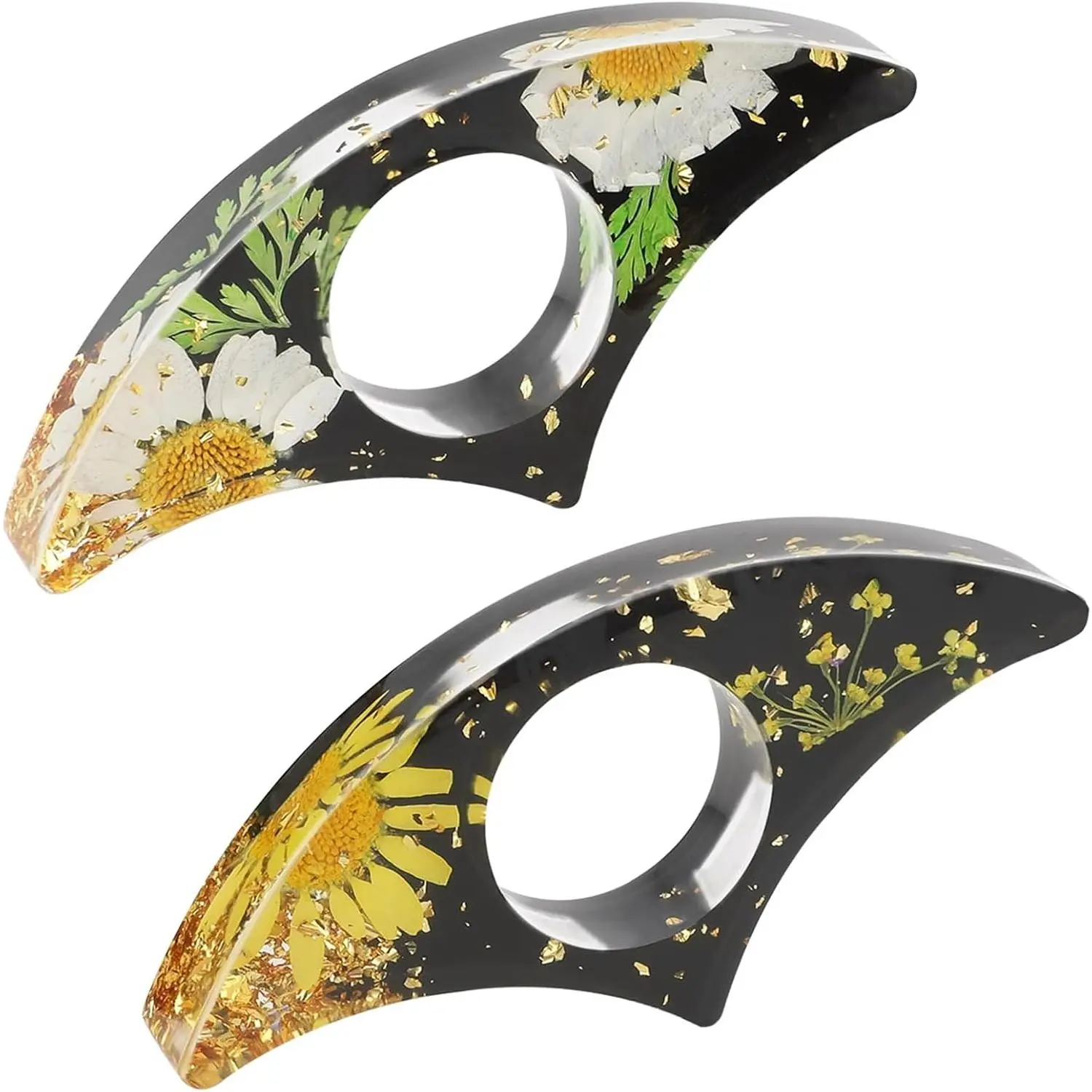 Dried Flower Book Holder, 2 count  Thumb Book Page Holder |  Reading Accessories Ring, Book Opener, Floral Bookmark for Teachers Book Lovers