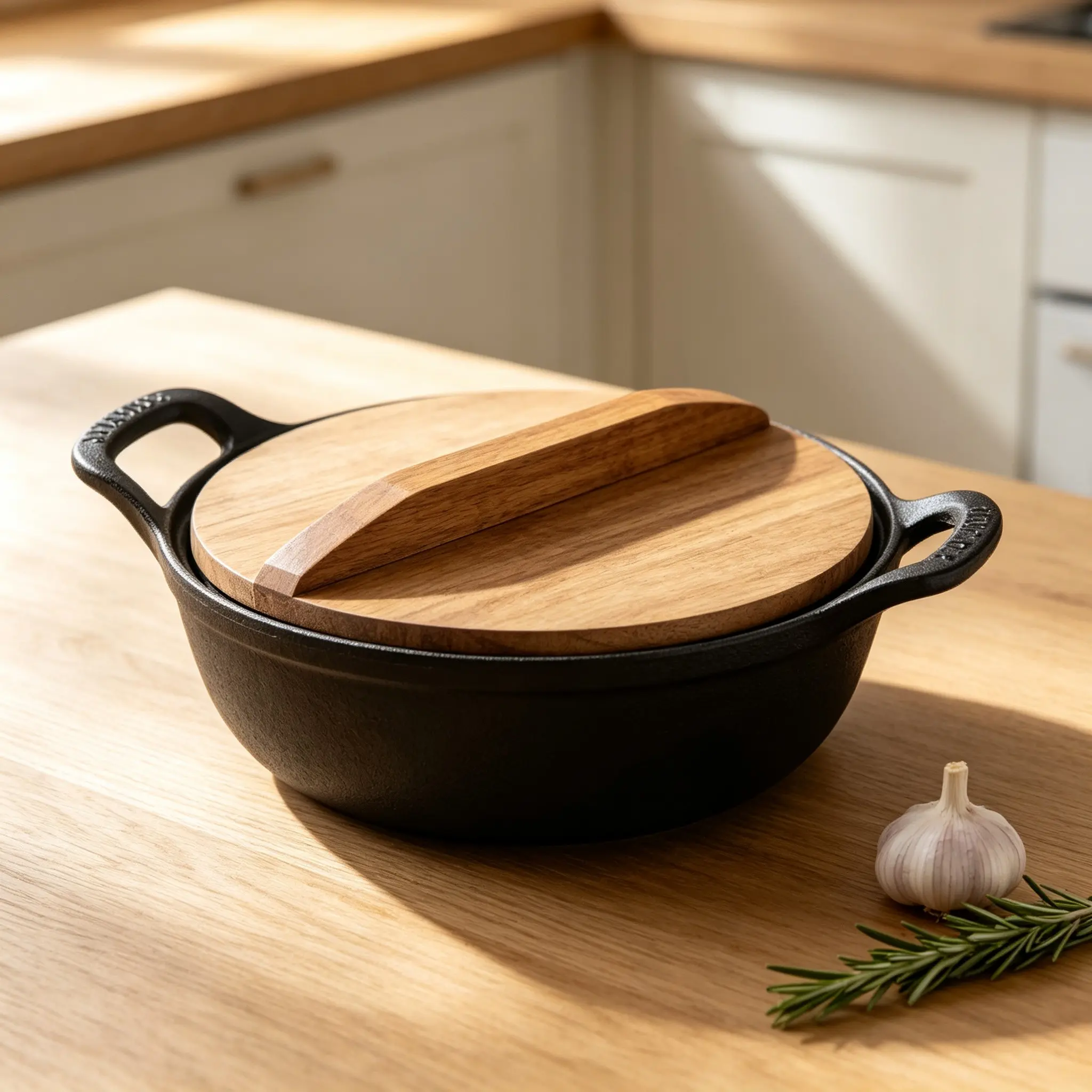 Cast Iron Soup Pot, Non-Stick Corrosion-Resistant, Ideal for Healthy Dinners, Home & Outdoor Use, with Handles, Durable Cookware, Cast Iron Pots