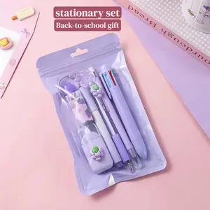 [Back-to- school gift]New 7-In-1 Stationery Set with Highlighter And eraser Etc，Functional Supplies Kit Office Desk Set, HomeOffice, Work Supplies