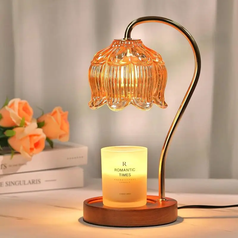 bedroom decor Marble Candle Melting Lamp, Diffuser Gift Table Lamp, Smokeless Temperature-Adjustable American Retro Night Light, Aromatherapy Wax Melting Lamp