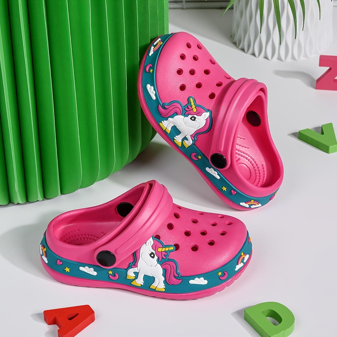 Cute Cartoon Kids' Slippers |     Refreshing & Breathable Lightweight & Wear-Resistant EVA Clogs for Boys and Girls, Summer Sandals, Fashionable & Versatile, Hollow Design, Slip-On Closure