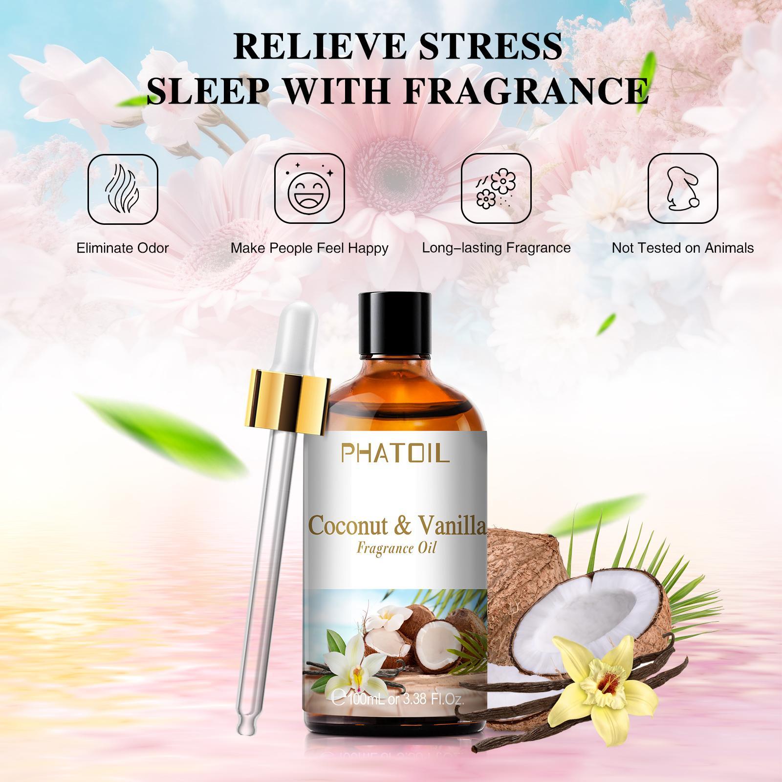Coconut & Vanilla Essential Oil, 1 Count Pre-diluted Essential Oil for Diffuser & Humidifier, Scented Oils, Scented Home Fragrance, Fragrance Oil for Skin Care & Candles & Soaps Making, Room Scents, Healthcare, Aromatherapy Diffuser Oil