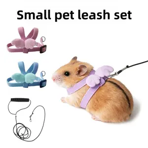 Free Shipping!Escape-Proof Small Pet Harness Vest & Leash – Adjustable Walking Set for Hamsters, Fancy Rats, Syrian Hamsters, Gerbils