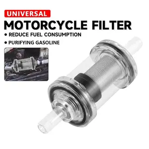 Universal Transparent Inline Motorcycle Fuel Filter, 6/8mm Interface, Suitable for Motorcycles/off-Road Vehicles/atv/scooters, Engine Protection