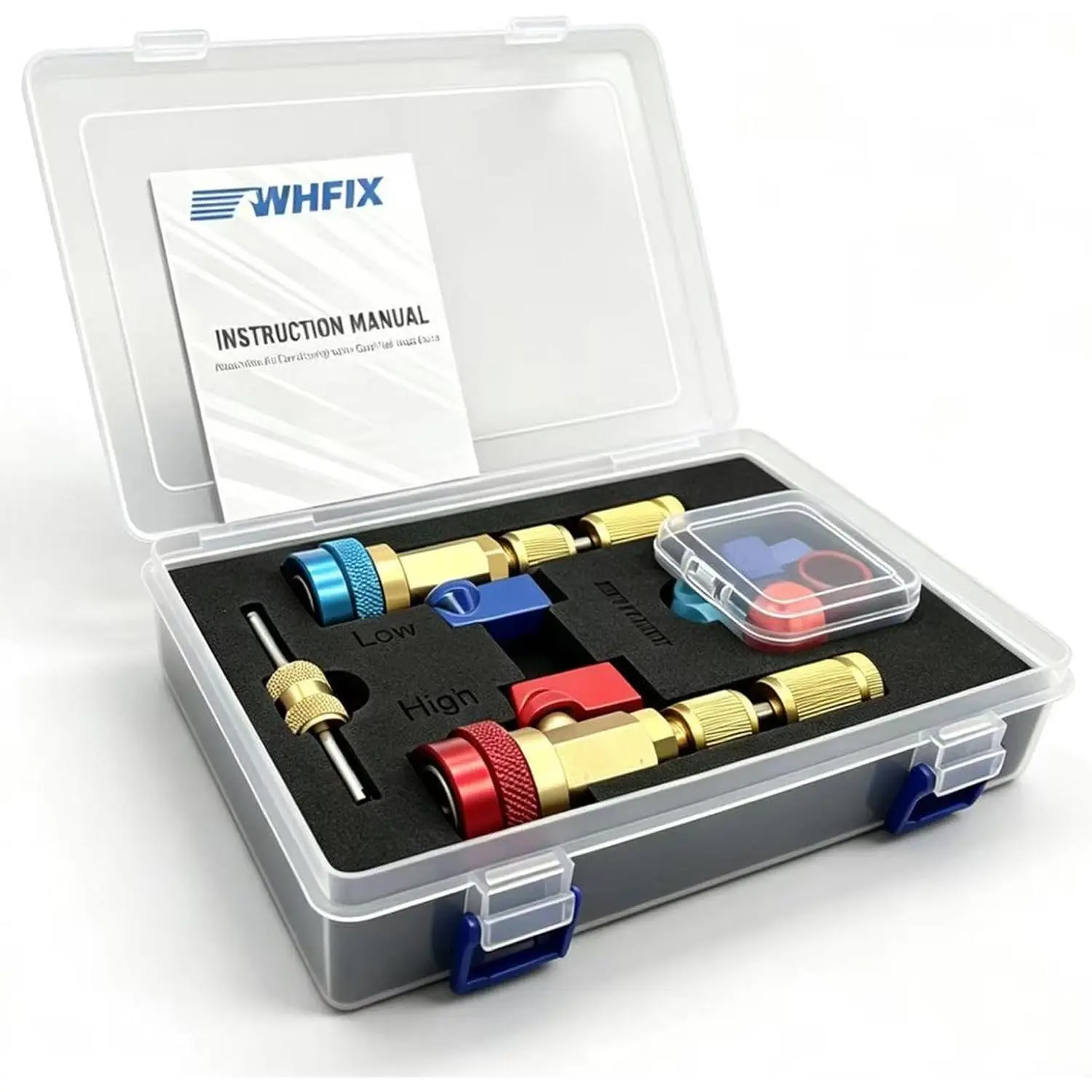 R134A Valve Core Quick Removal Tool Set.AC Schrader Valve Tool| Designed for Leak-Free of Valve cores in Automotive AC Systems.