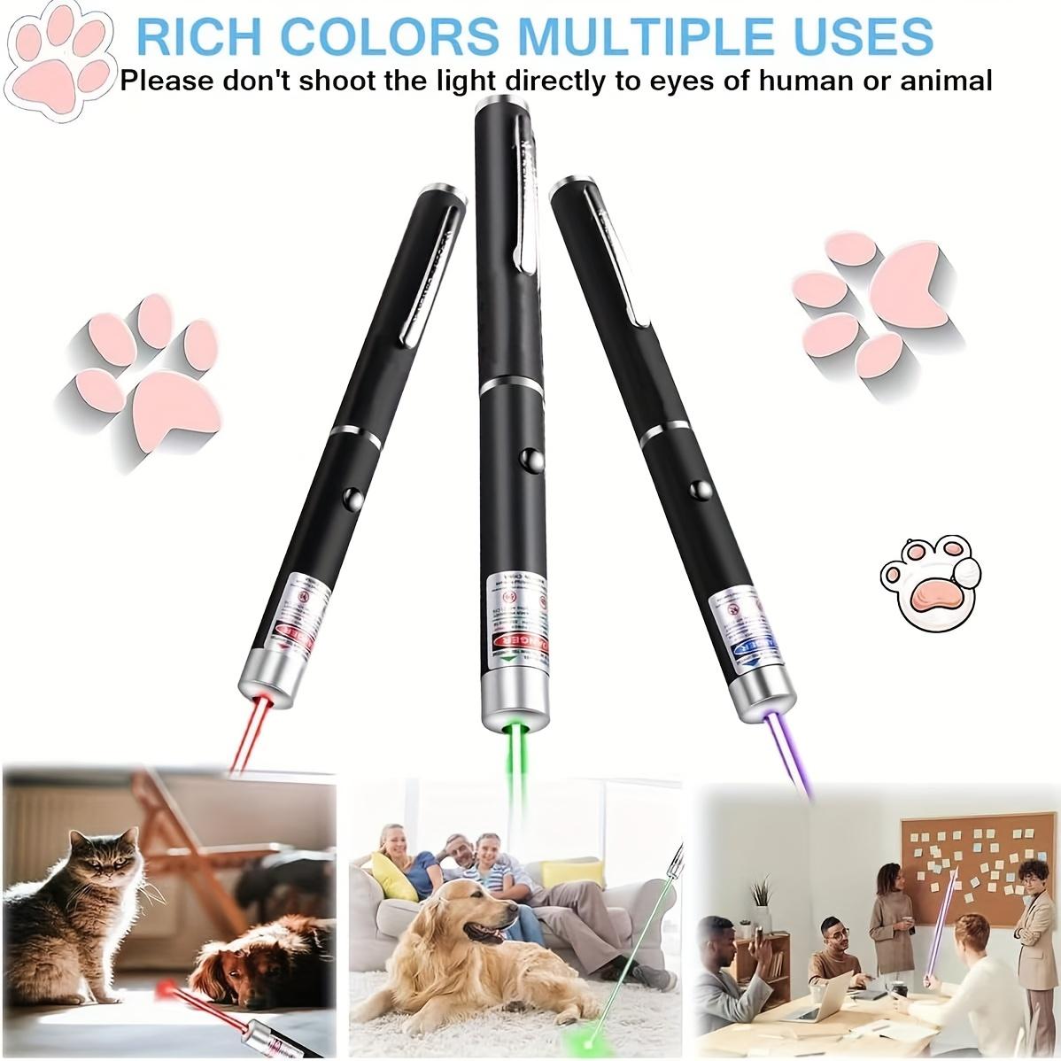 1/2/3pcs Laser Pointer Red Green Purple Laser Pointer Projection Teaching Demonstration Pen Night, Portable Handheld Flashlight For Cats And Dogs, Pet Interactive Laser Presentation Led Fathersdaygift
