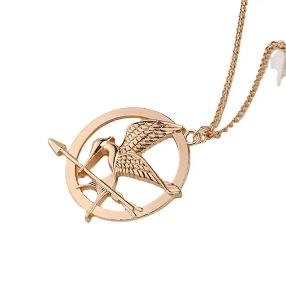 Retro Bird Motif Movie-Inspired Animal Pendant Necklace - Antique Metal, Adjustable Chain, Corded Pendant, for Fans, Cosplay Costume Jewelry, Three Colors