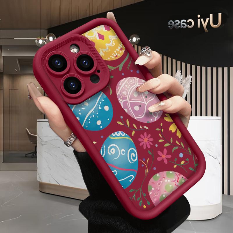 Easter Egg Case for iPhone 17 Air 16 15 14 Pro Max 13 12 11 X XS Plus Rugged Durable Shockproof Anti-Scratch Soft Silicone Case with Full Body Protection