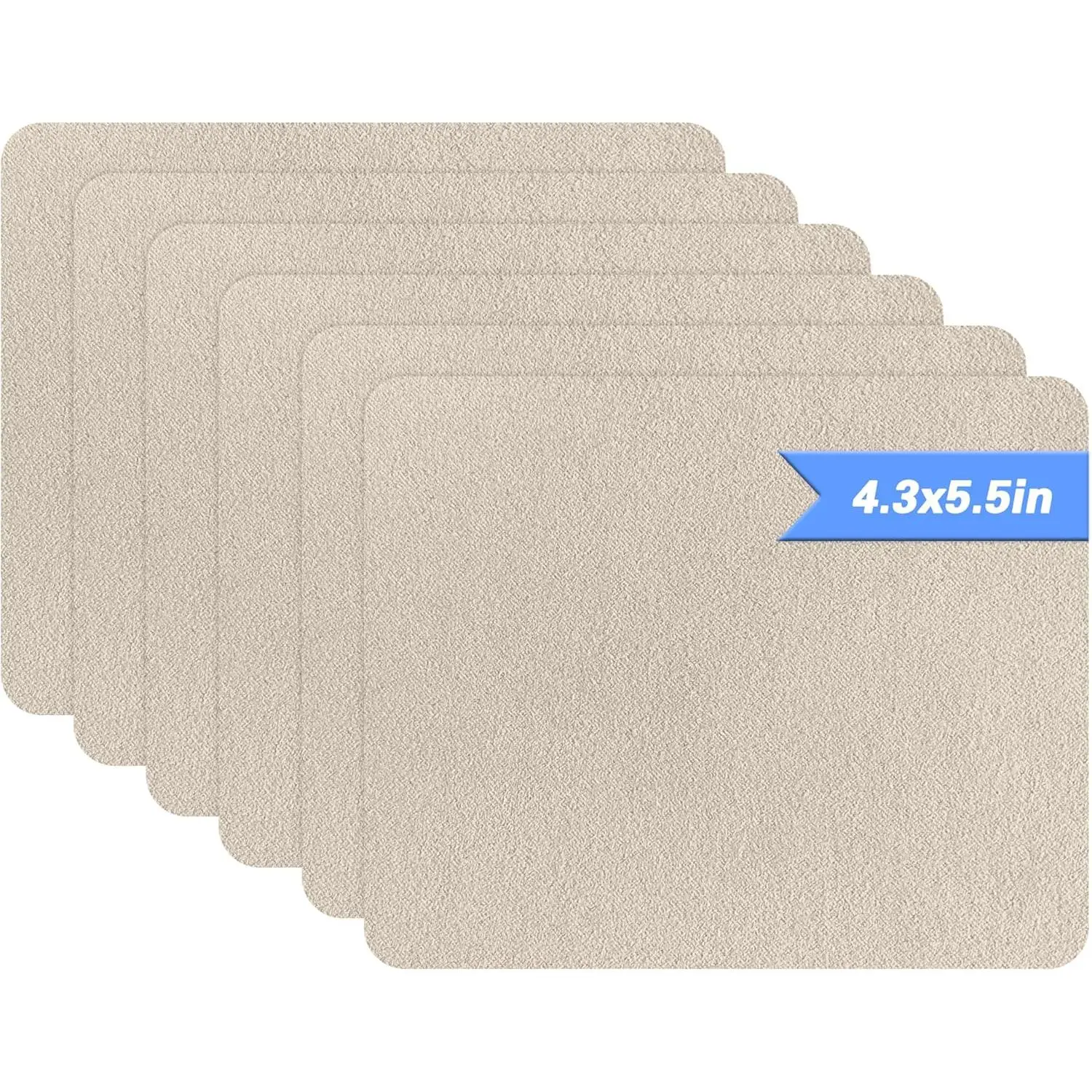 Sofa Repair Patch, 6 count Microfiber Patches, Self Adhesive Fabric Patch Repair, Luxurious Look, Quick Fix Sofa (Beige)