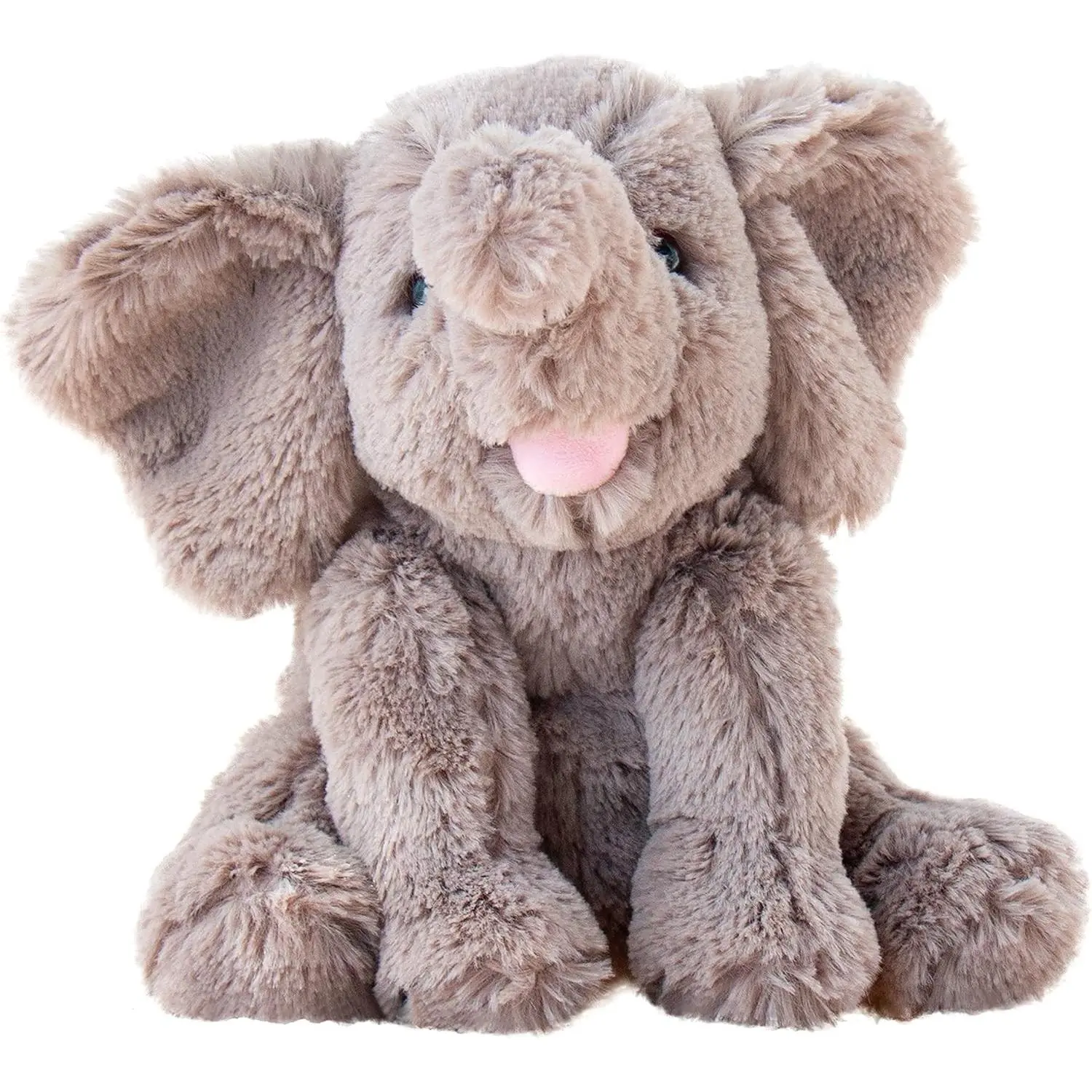 Adorable Plush Calf Elephant Toy Floppy Elephish Ultra Soft Haggable Stuffed Animal Birthday Holiday Gift for Boys Girls Kids Toddlers, Gray, 9''