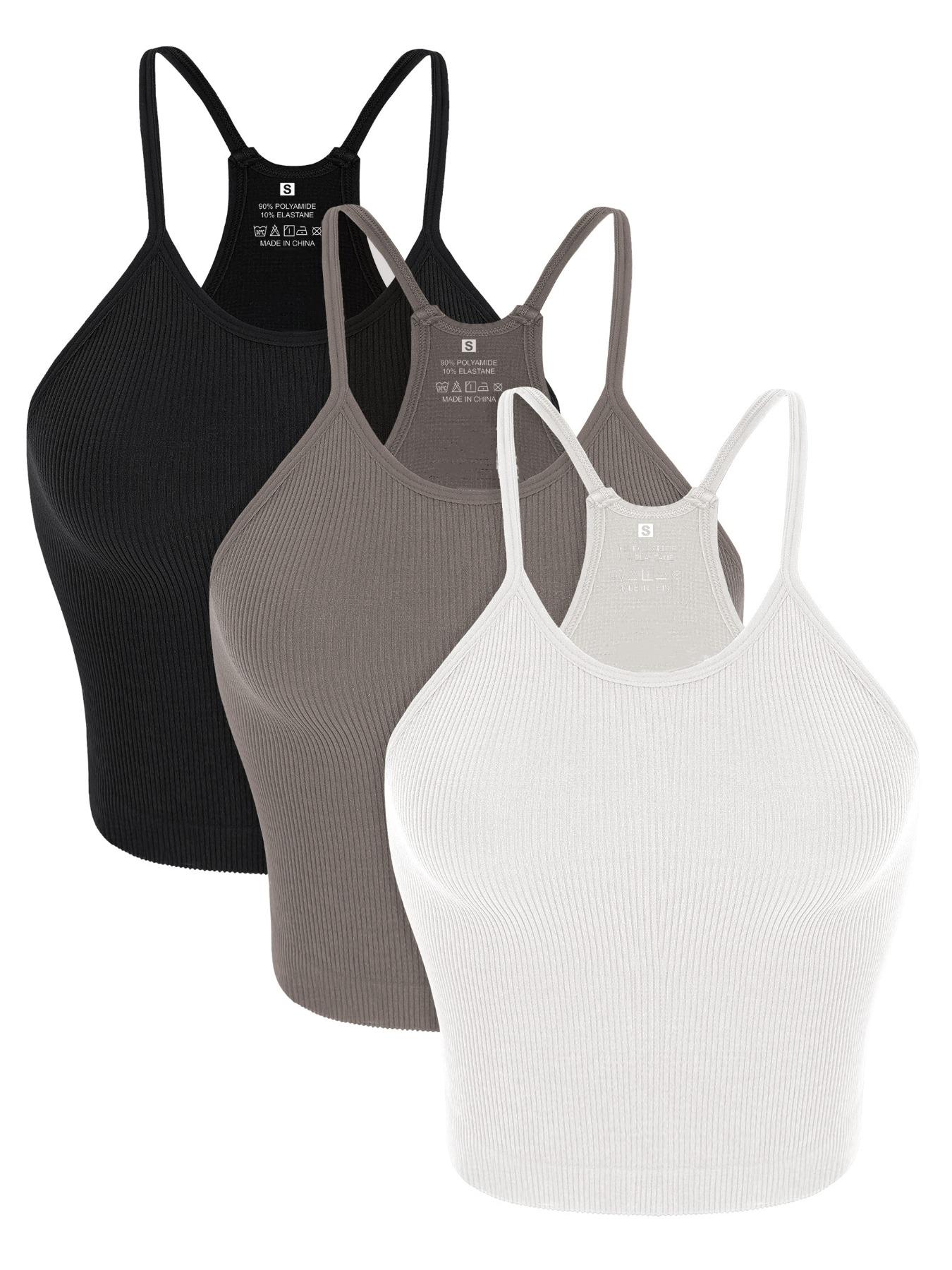 Women's Solid Racerback Sports Tank Top, Breathable Comfortable Sports Vest, Ladies Sportswear for Indoor Outdoor Wear, Breathable Athletic Top