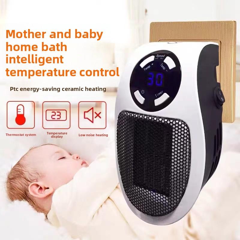 450W Wall-Mounted Electric Heater with Adjustable Temperature PTC Ceramic Heating 12-Hour Timer LED Display Portable for Bathroom Bedroom Office Indoor Use