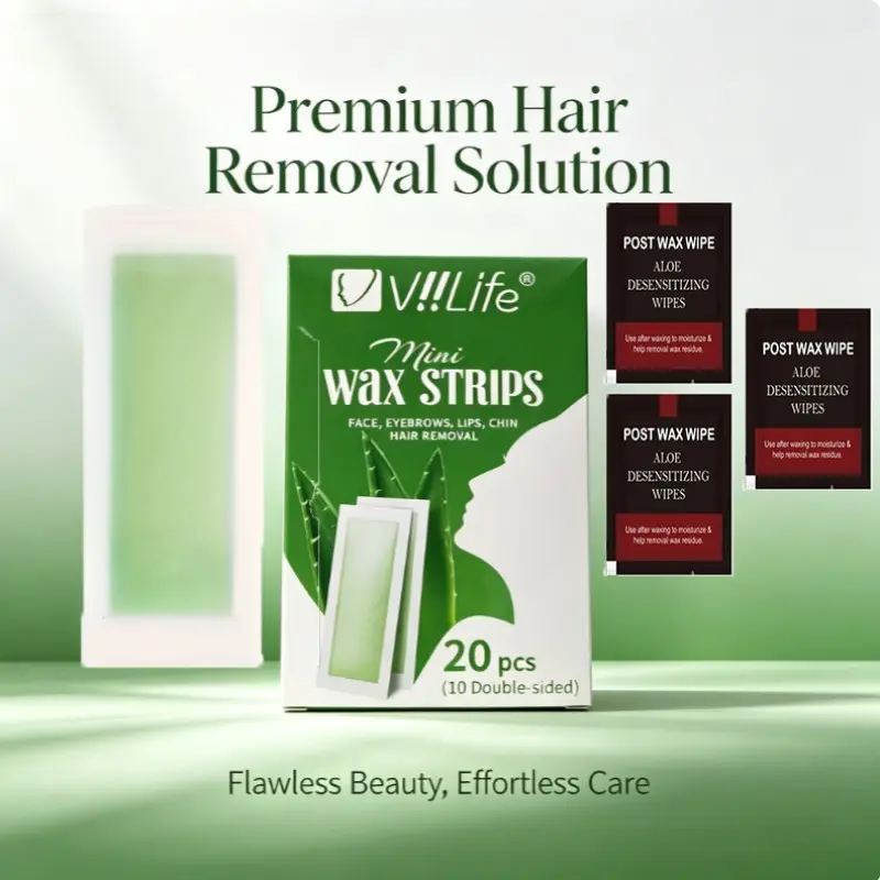 20pcs+3pcs Portable Facial Wax Strips, Gentle Aloe Soothing Formula, Remove Fine Hairs, Quick Root Removal, Reduce Redness, Ideal for Women's Beauty Care, Hair Removal Solution