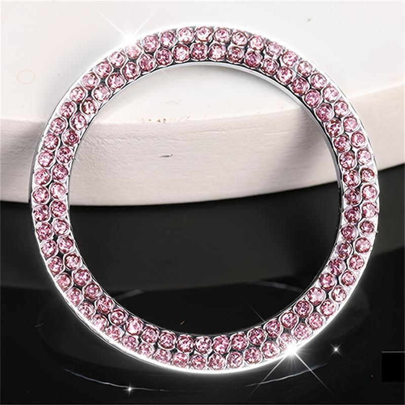 Rhinestone Decor Car Engine Start Stop Button Ring, Car Engine Start Stop Button Decoration Circle, Car Interior Accessories for Women, Car Decorations, Sticker for Cars
