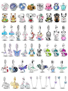 Charming Copper Plated Animal and Butterfly Bead Charms with Colorful Enamel Accents for Personalized Bracelet Gifting