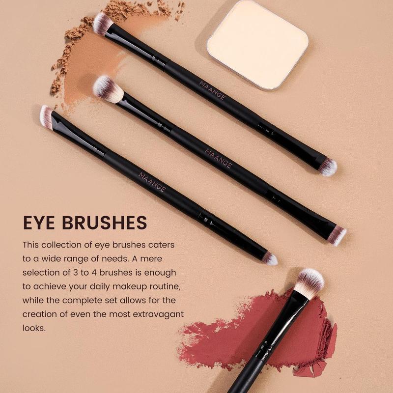 MAANGE 5pcs Dual-ended Eye Makeup Brushes, Eyeshadow Brush Set, Professional Makeup Tools for Precise Application, Essential Beauty Accessories for Artists, Makeup Accessories Gifts for Friends