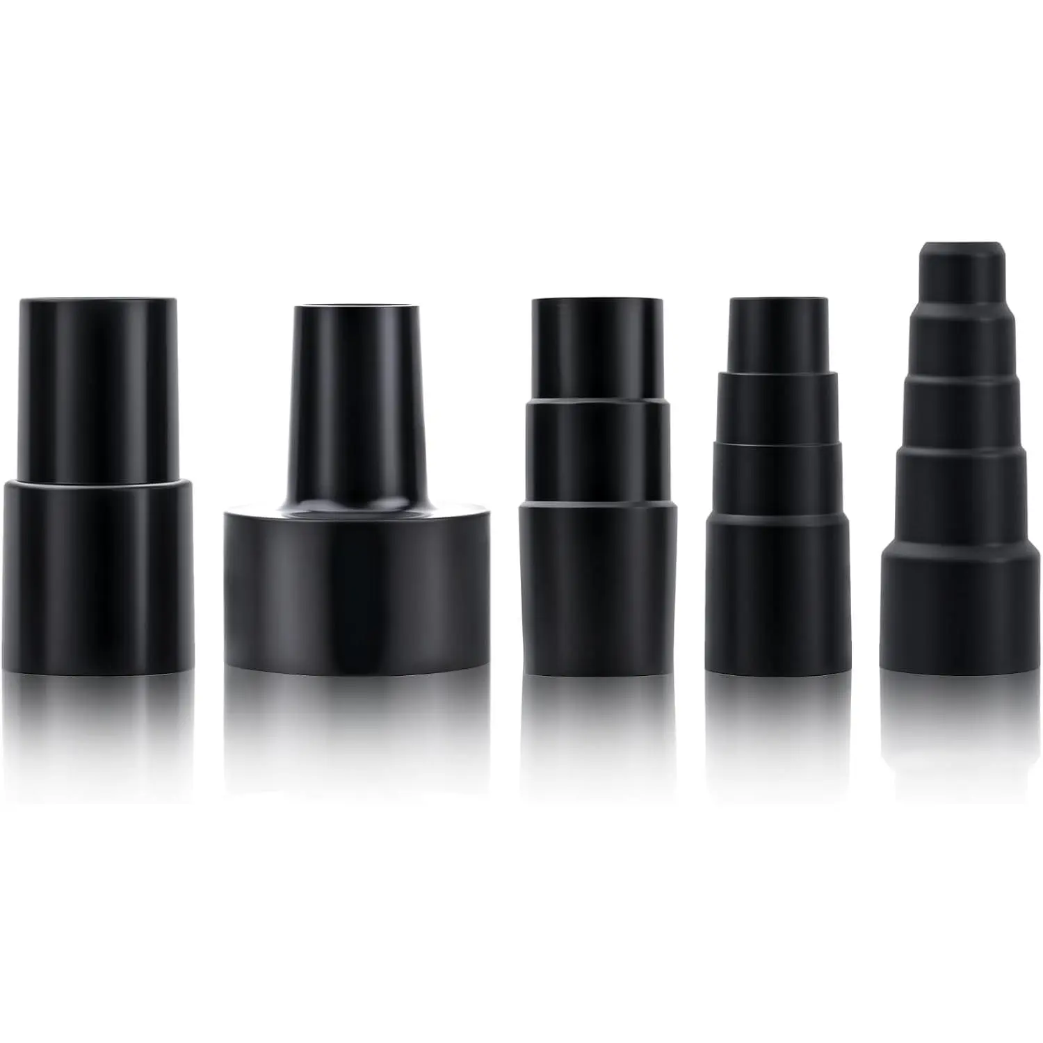 5 count Vacuum Hose Adapter Kit,  Shop Vac Vacuum Hose Adapter, 2-1/2'' to 1-1/4'', 1-1/4'' to /8'' to 1-1/2'', /8'' to 1-1/4'', 32mm to 35mm, 32mm to 38mm, 32mm to 45mm for Wet Dry Shop