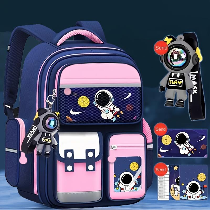 ERT-Latest Space-Themed Backpack, Lightweight and Durable with Multiple Pockets - Compartment, Casual Large Capacity Bag Suitable Travel and School, Perfect Back-to-School Gift, School Backpack Cute Backpack Set with Lunch Box Colorful Silk Juggling Scarv