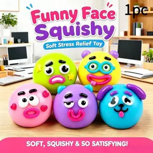 Smushers Squishy - Curiosities Smushers Dog Face Swap Squishy Soft Moldable Cute Slow Rise Relaxing Sensory Fidget Relief Anxiety Stress Fun with Interchangeable Faces for Tactile Play Fun A great helper for work and study An excellent gift for children.