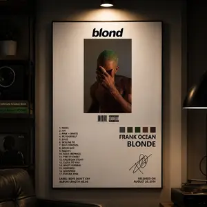 Hip Hop Wall Art, Blonde Poster, Custom Album Cover for Frank Ocean Fans, Music Lover Gift, Released August 20, 2016, Music Room Decor, Aesthetic Room Decor, Rap Wall Art