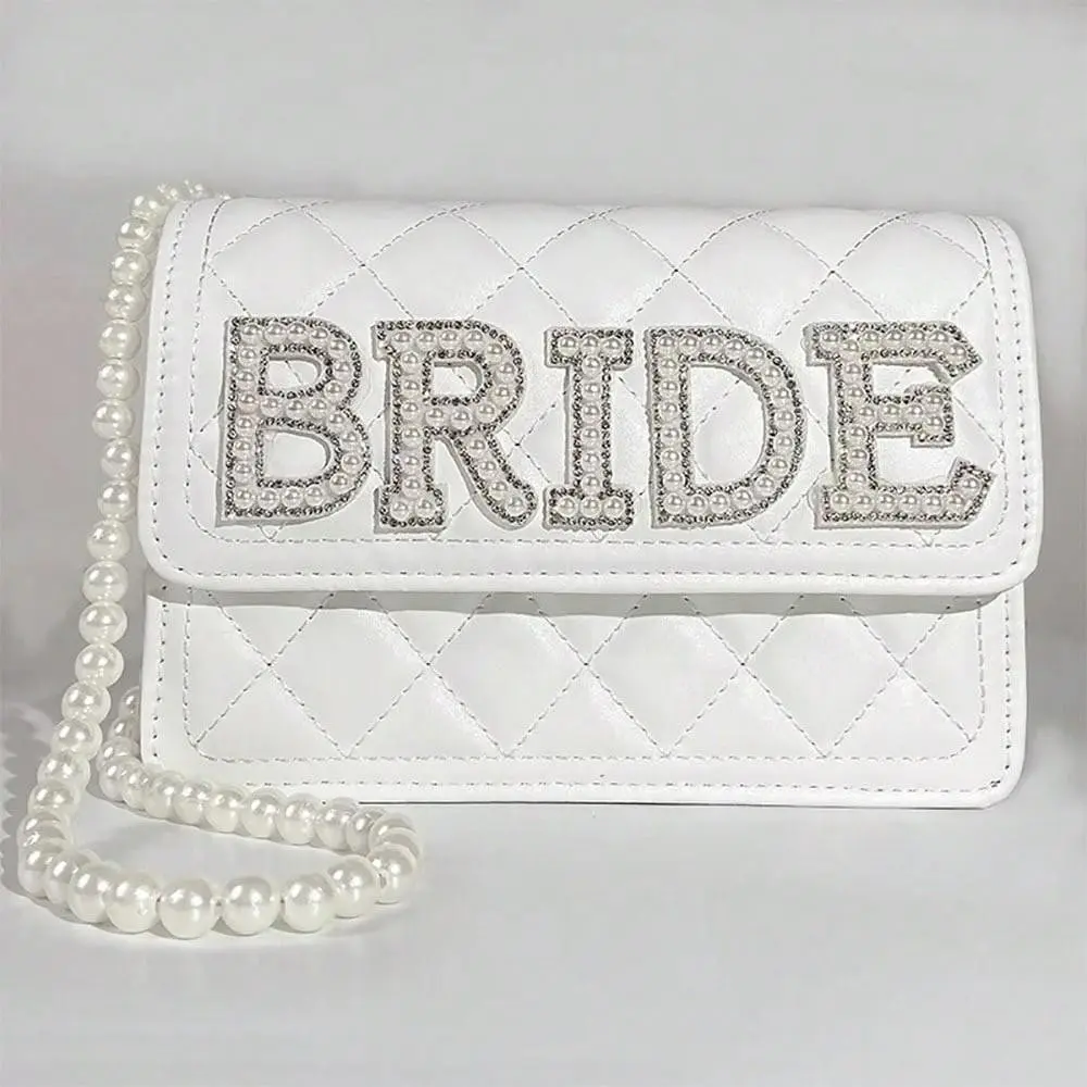 Pearl Bride wifey Mrs Bag Crossbody Bag Bridal Shower Wedding day Engagement Honeymoon travel disco cowgirl beach rustic friends themed Bachelorette hen Party Bach weekend girls trip decoration Gift present Crossbody Purse