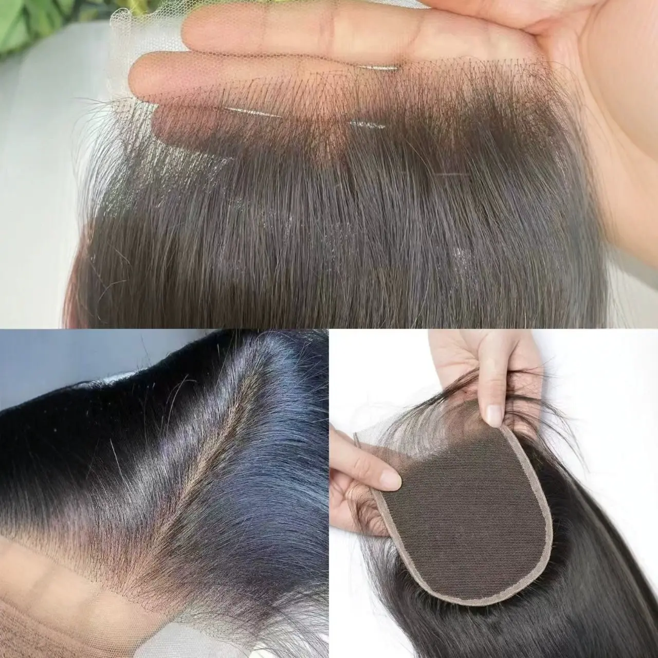 Human Hair Lace Closure, 5x5 Lace Frontal Closure for Hair Extensions & Wigs