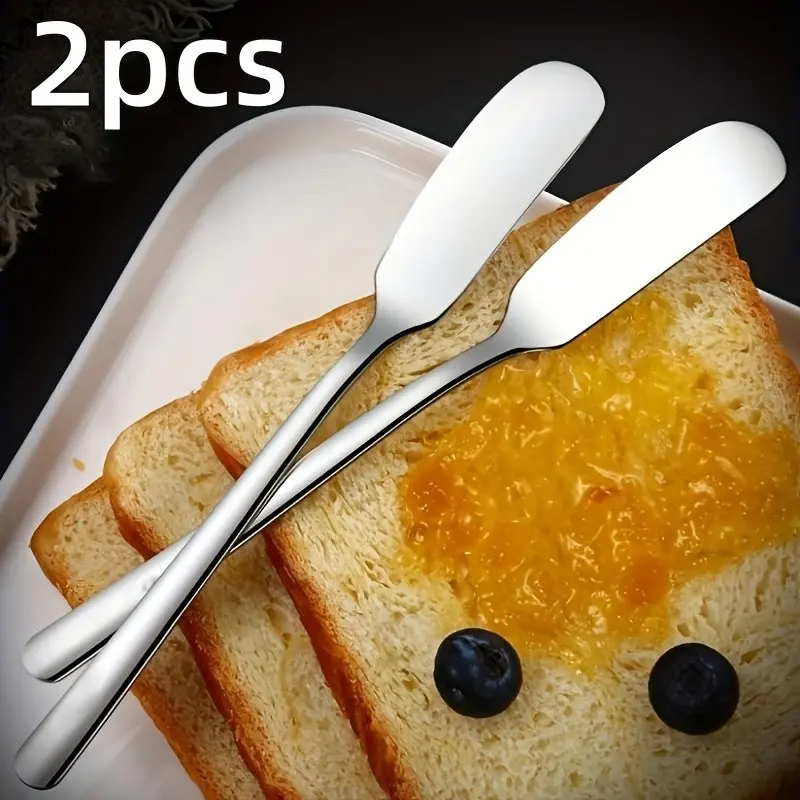 Stainless Steel Round Head Cheese Butter Spreader, Ideal for Jam Spread, Perfect for Cheesecake and Sandwiches, Portable and Durable Kitchen Tool