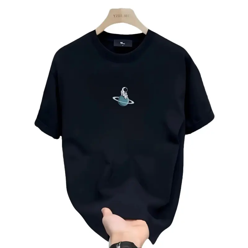 Men's Heavy - weight Patterned T - shirt Solar System Planet Print Casual Short - sleeve Round - neck Summer Top for Teenagers Young Adults Regular Fit Street - style Soft Sweatshirt T - shirt Machine Washable,graphic,t-shirt,Neck Raglan Com,s,c,underwear