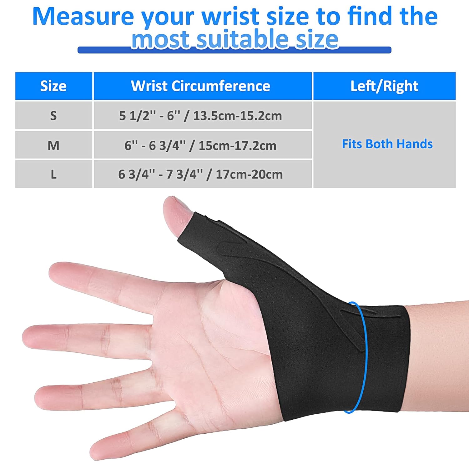 Thumb Wrist Brace Copper Compression Stabilizer Thumb Support Spica Splint for Carpal Tunnel, Arthritis, Tendonitis and TFCC Pain Relief - Women & Men - Fits Left or Right Hand - Breathable, Soft and