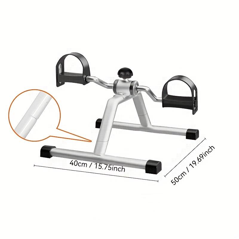 Adjustable Folding Exercise Bike - White Portable Folding Bike with ic Resistance, Sturdy Frame & Thick Pedal Platform, Space-Saving Foldable stationary bike for Home/Office, Compatible with Floor/Desk, Manual Operation (No Power