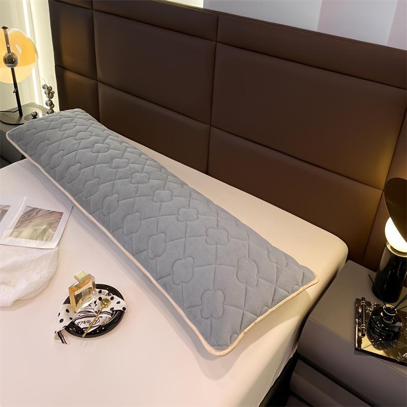 Solid Color Quilted Pillowcase, 1 Count Soft Breathable Pillow Cover without Filler, Pillow Protector for Bedroom, Sofa, Dormitory Decor