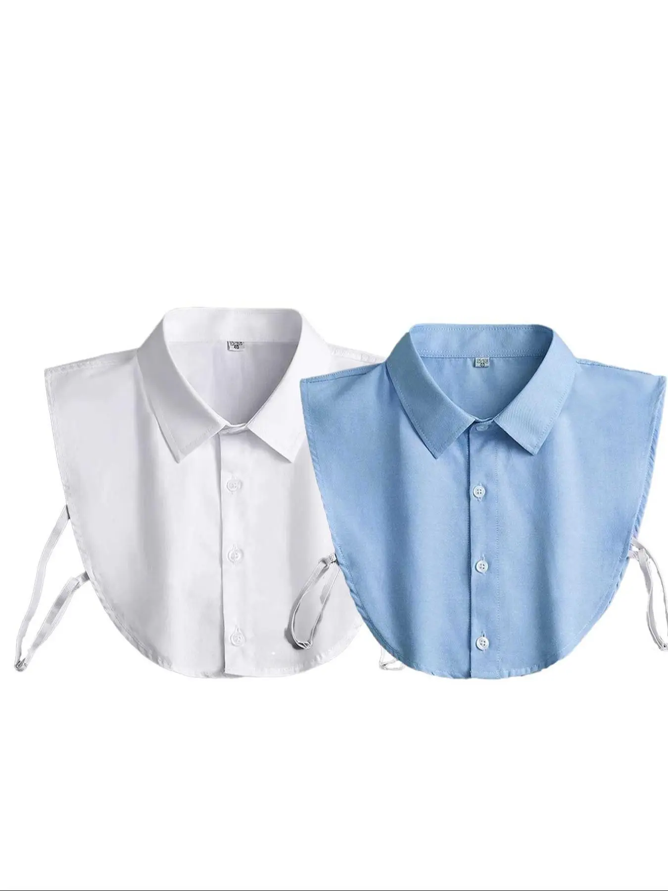 Women's Solid Color Detachable Collar, Back Tie Design, Business Decorative Collar, Versatile Fashion Accessory for Shirt Sweater Hoodie