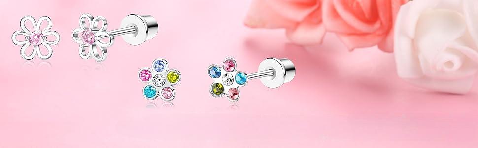 Jstyle 10 Pairs Hypoallergenic Screw Back Earrings for Women Girls 316L Stainless Steel Heart CZ Flower Butterfly Screwback Stud Earring Cute Hoop Earring Set Jstyle 10 Pairs Hypoallergenic Screw Back Earrings for Women Girls 316L Stainless Steel Heart CZ Flower Butterfly Screwback Stud Earring Cute Hoop Earring Set