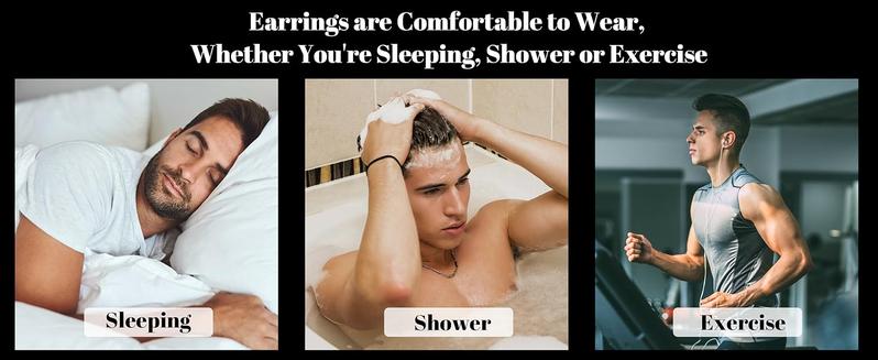 Cool 25 Pcs Vintage Clip on Earrings Stainless Steel Earring Stack for Women Men Goth Accessories Cross Chain Dangle Earrings Black men's earrings Non Pierced Huggie Hoop Earrings Set Diverse Dangle Earrings Black Versatile Earrings for Christmas Gift